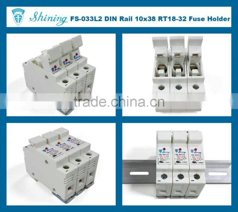 FS-033L2 With LED Indicator 380V 32A 3 Pole 10x38 Fuse Carrier