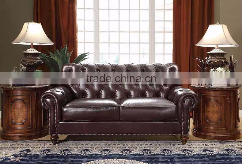 American solid wood home furniture living room wooden hand carved marble top end table side cabinet