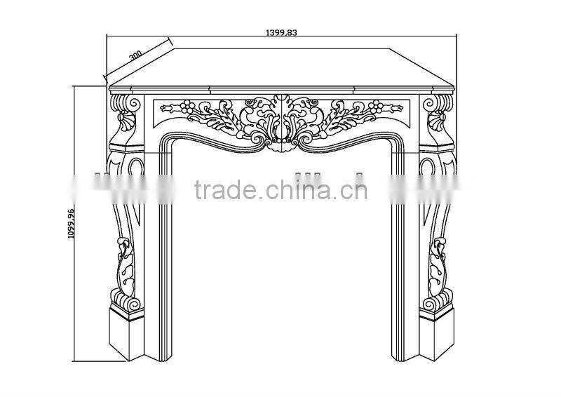 Italian Arabescato White Marble Fireplace Mantel Surrounding With Remote Control Insert