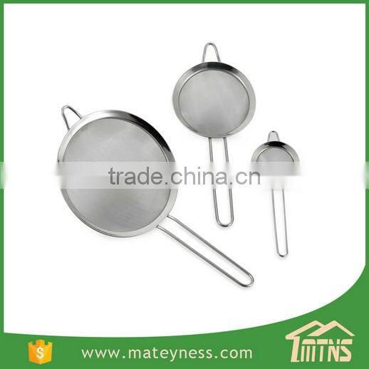 Set of 3 Fine Mesh Stainless Steel Strainer Colander