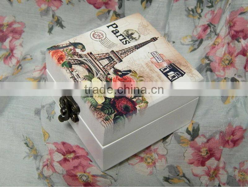 Customization Printing Wooden Box UV Printing Jewel Case