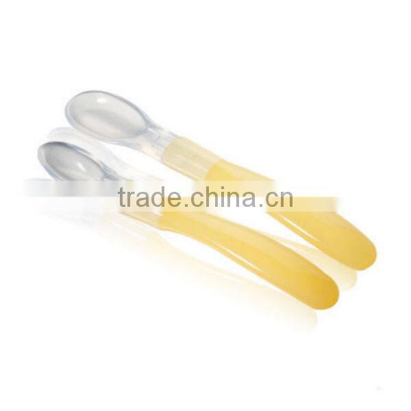 New BPA FREE Safety Nontoxic Food Grade Liquid Silicone Baby Spoon