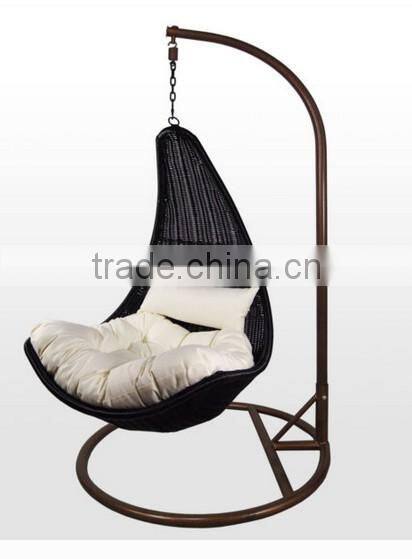 Sigma plastic weaving cane furniture hanging egg chair outdoor swing chair