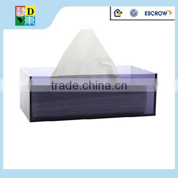 2015 custom multiuseful design simple black accrylic tissue box acrylic custom printed tissue box