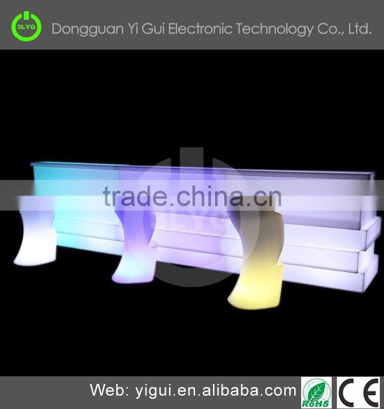 led color changing bar counter and table for party event
