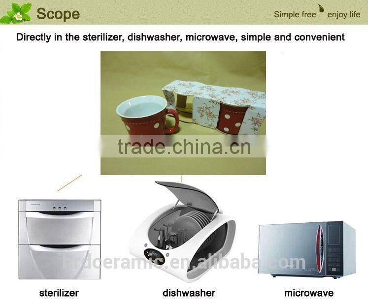 wholesale round shape ceramic cup with Handle