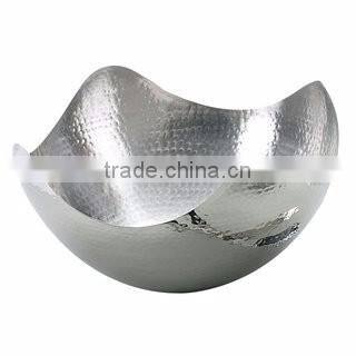 silver bowl gold plated leaf metal bowl