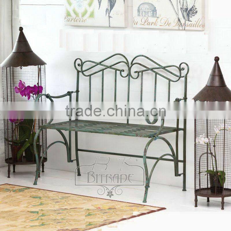 Metal garden bench