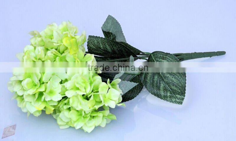 42cm artificial hydrangea flowers 6heads fake silk hydrangea flowers