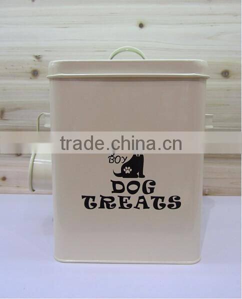 New Design Large Metal Pet Food Storage Container with scoop