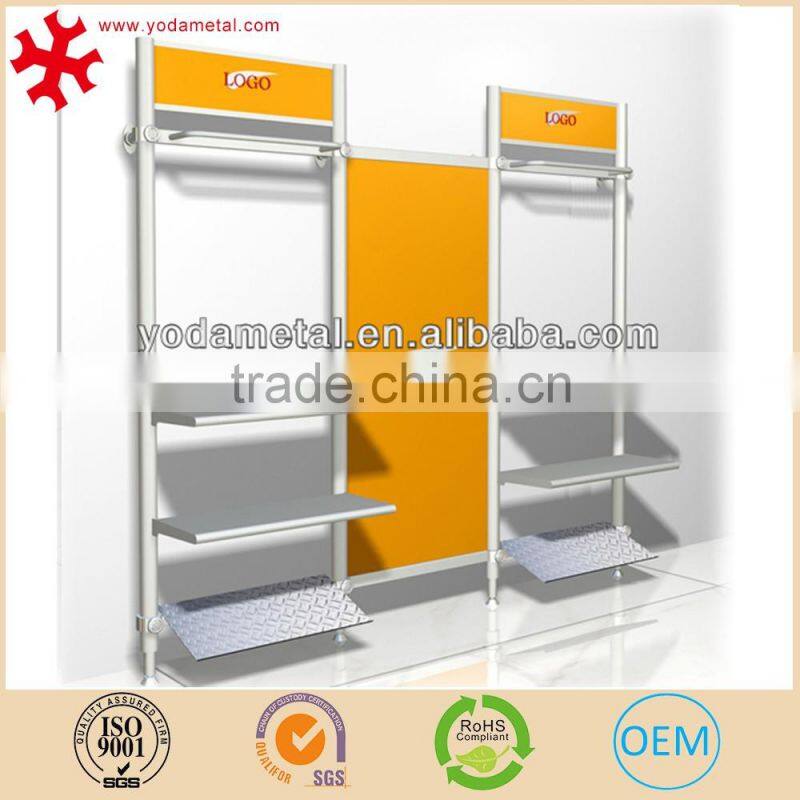 Double sides floor standing clear arcylic wall shoes display stand