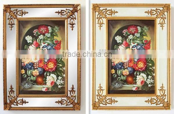 Hand-Made Solid Wood Frame with Hand-Painted Oil Painting for Interior Wall Arts