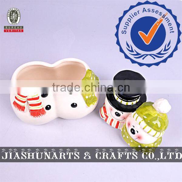 Snowman Ceramic Storage Box With Lid