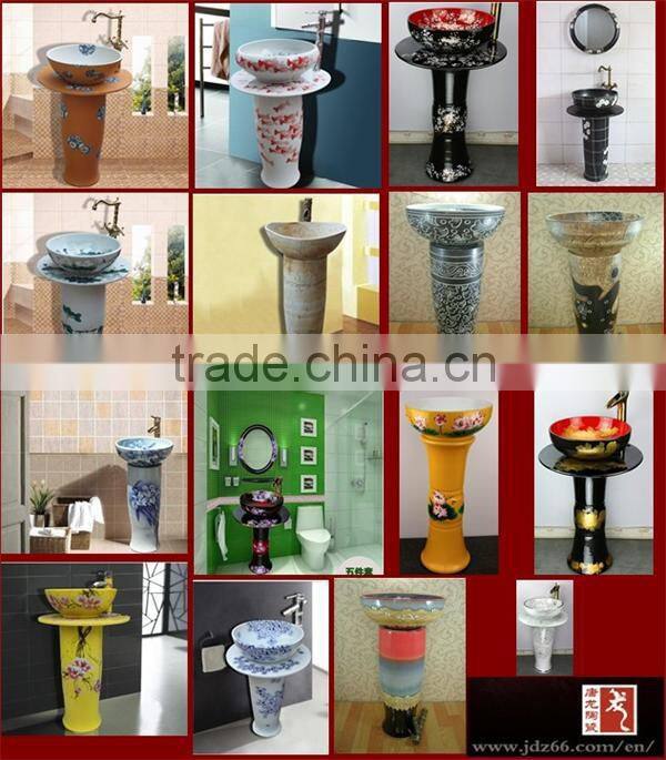 Chinese traditional style fine glazed bathroom hand wash basin