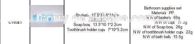 plastic Bathroom supplies set/bathroom sets /bathroom items