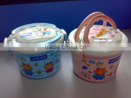 Plastic round dual portable lunch boxes/Insulation boxes