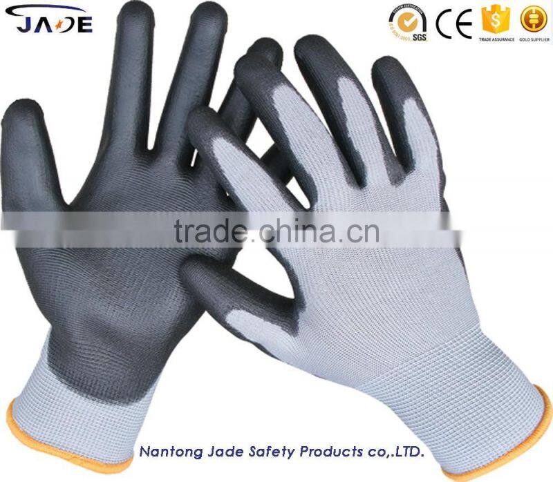13g nylon pu gloves, pu coated gloves, pu coated work gloves