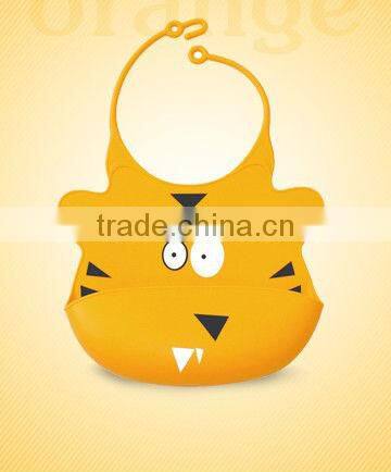 Novelty Cute color silicone baby bib