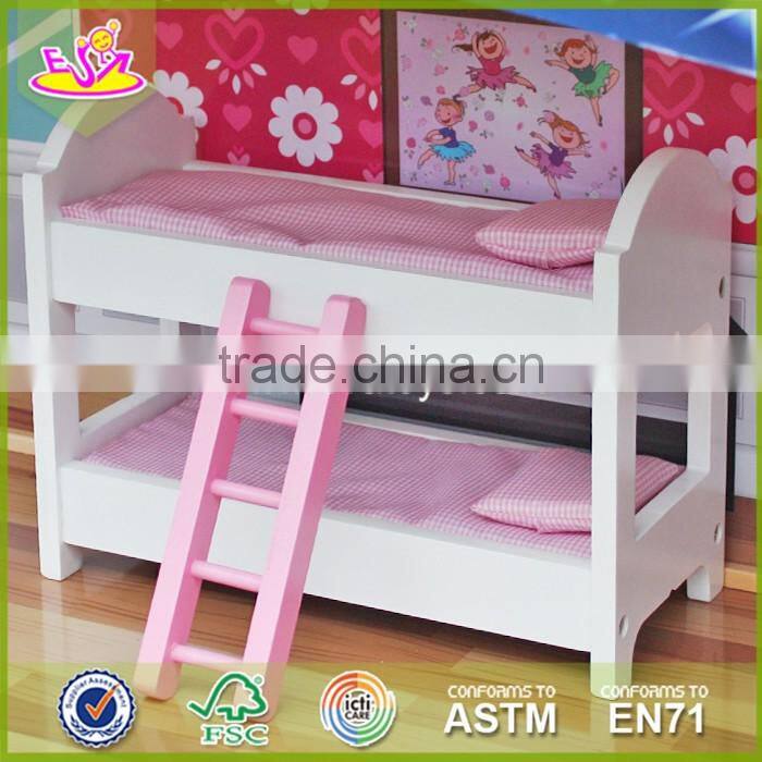 2017 New design kid wooden doll house kits lovely wooden girls doll house kits W06A218