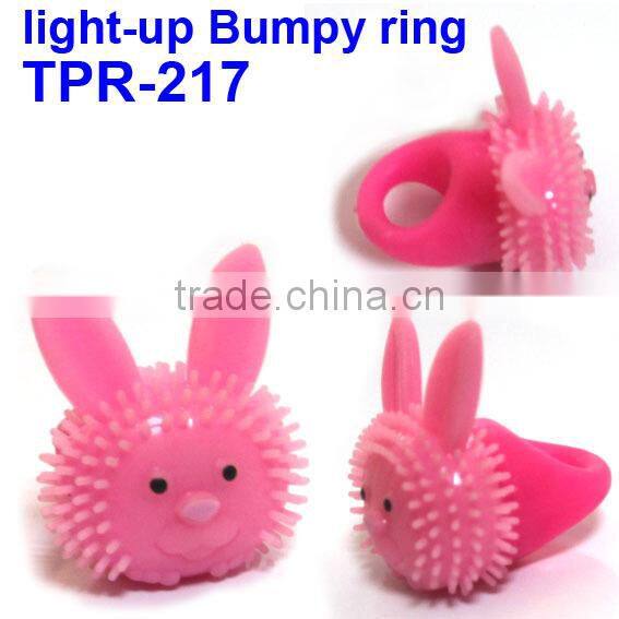 Fashion Finger Rings/Christmas Light Up Jelly Rings