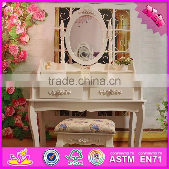 2016 wholesale luxurious bedroom solid wooden makeup vanity W08H057