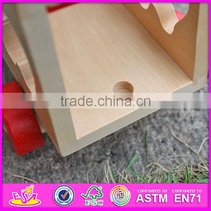 2015 New wooden push toy for kids,Lovely cute wooden toy pull for children,Best seller mini wooden car toy with puzzle WJ276157