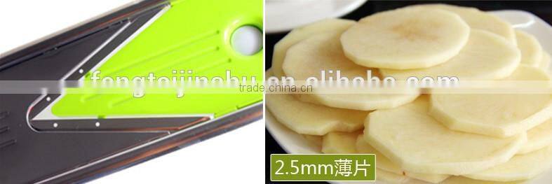 The Professional Mandoline Slicer Cutter Grater Steel V-Blade Guard Fruit Fries Cook