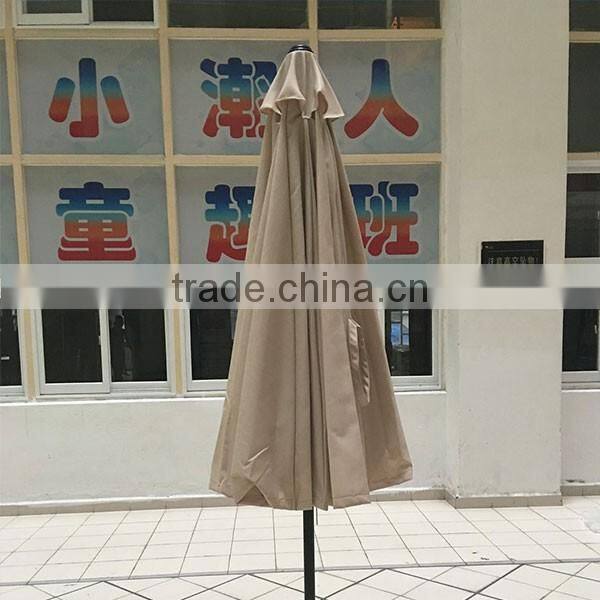 Outdoor 9FT Tan Garden Market Fiberglass Umbrella