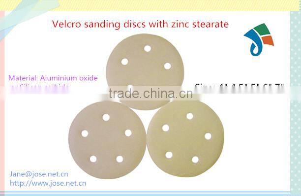 Silicon carbide sanding discs with zinc stearate