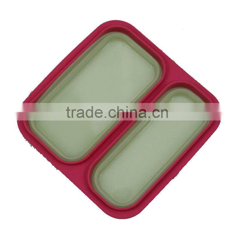 Collapsible silicone food containers dinner bucket lunch box thermal bento box