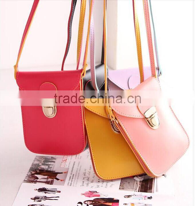 Acceptable custom PU shoulder phone bag for lady