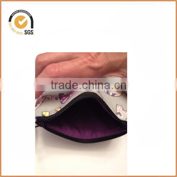 Canvas Pencil Case Zipper Pouch - Lime Green with Brown Flowers, Lime Green Zipper By Chiqun Dongguan CQ-H01085