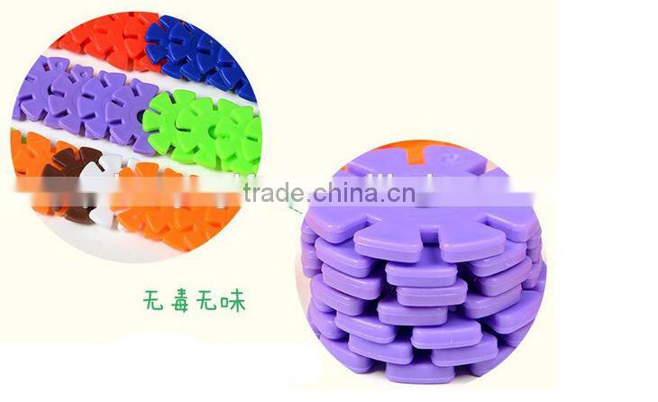 Plastic Children Educational Toys SnowFlakes Building Blocks toys 100pcs/bag