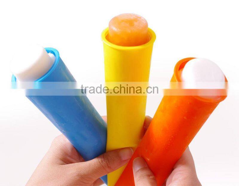 DIY Pop - Silicone Ice Pop Maker Molds, Mixed Color with Attached Lid Popsicle Molds