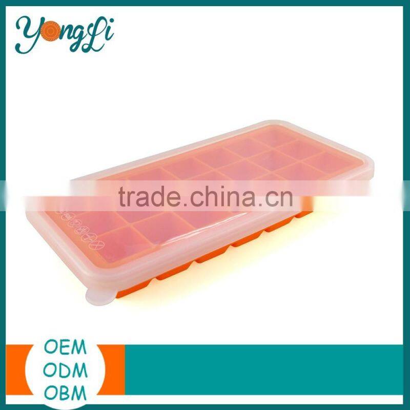 Wholesale Fresh Baby Ice Food Tray with Lid 21 Silicone Ice Cube