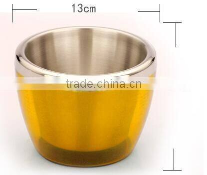 Hot sale 1.0L colored small stainless Steel Ice Buckets for bar
