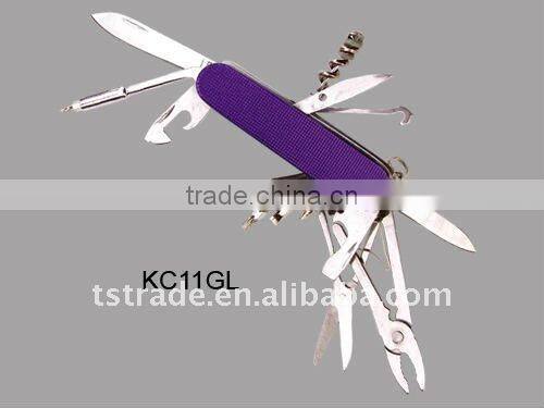 2014 New spring design multi knife pocket knife multi functiona LED knife KF703TS