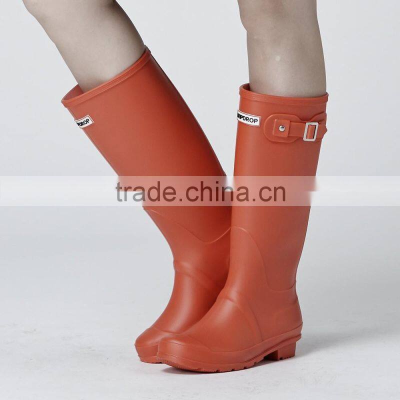 dripdrop waterproof knee high tall europe style slim colorful high quality women gumboots rain boots