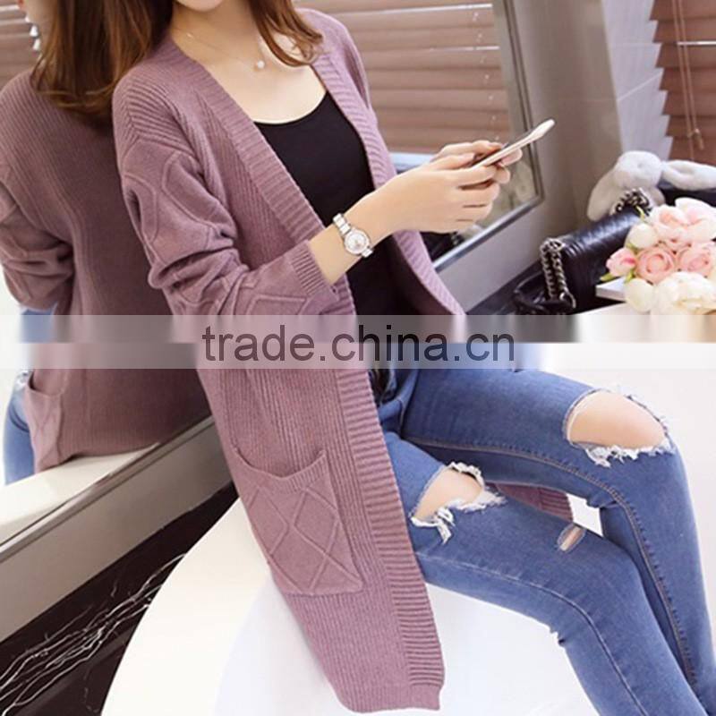 2016 latest sweater designs knitted sweater ladies cardigan