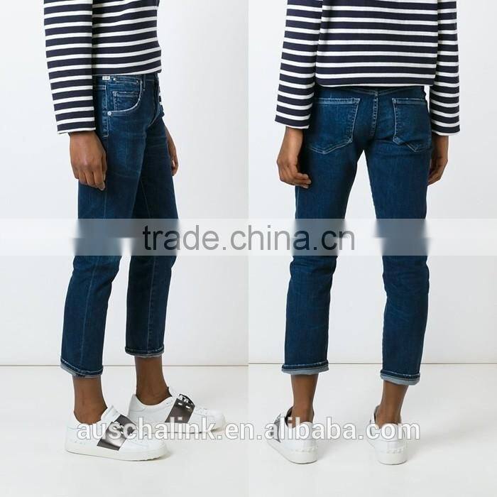 new style ladies slim fit cropped import cheap jeans