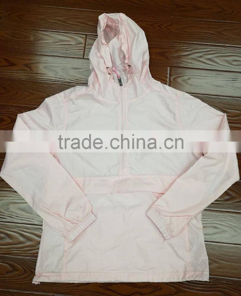 2017 wholesale hot selling Poly Pongee mens womens rain jacket