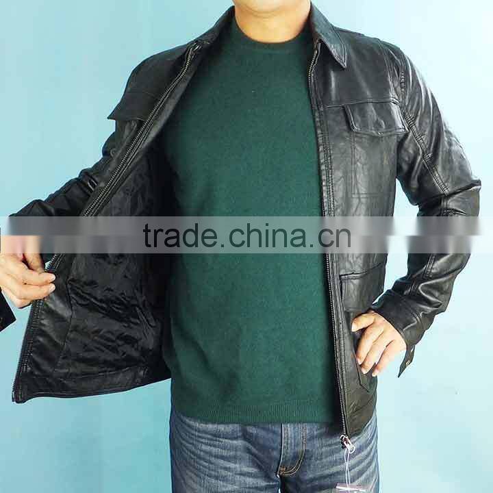 Wholesale Mens PU Jacket leather coat outlet, 130906g
