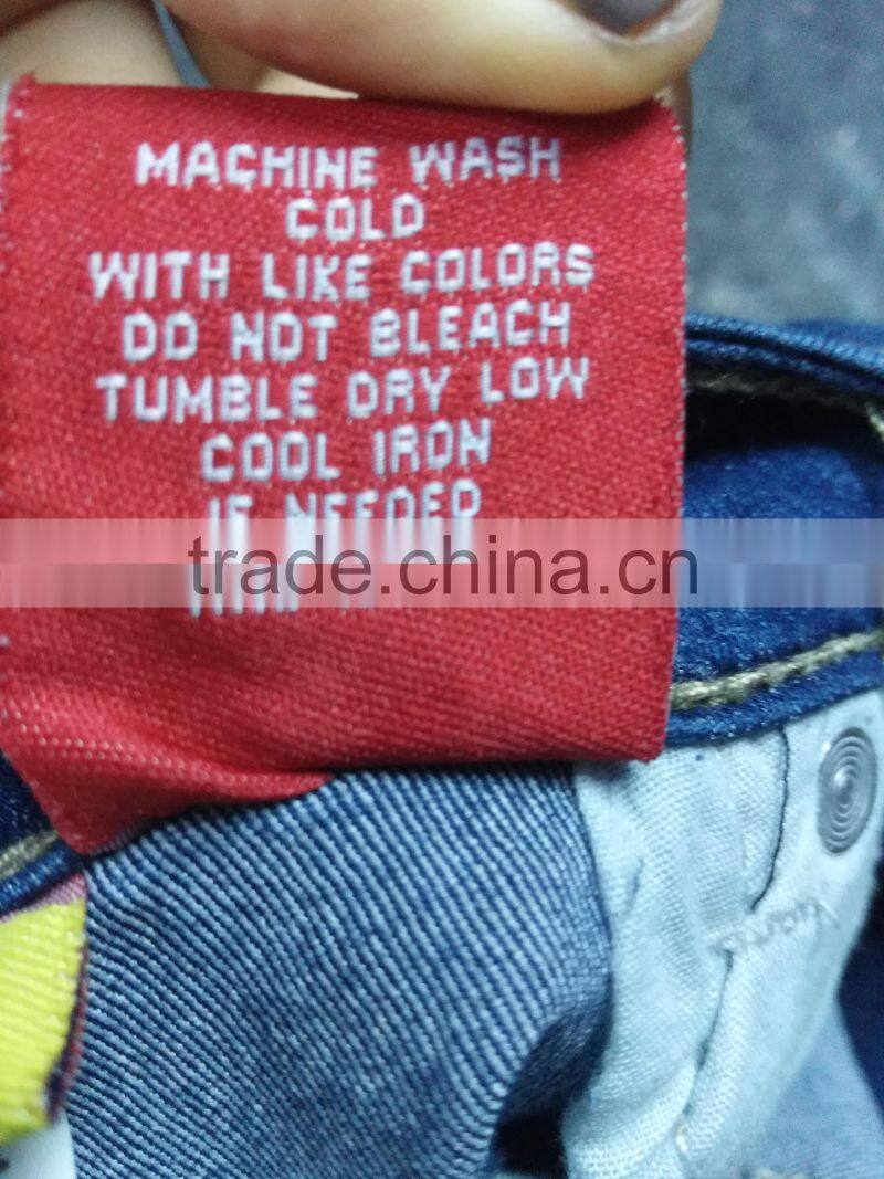 GZY Guangzhou stock lots slim fit narrow feet elastic jeans for lady