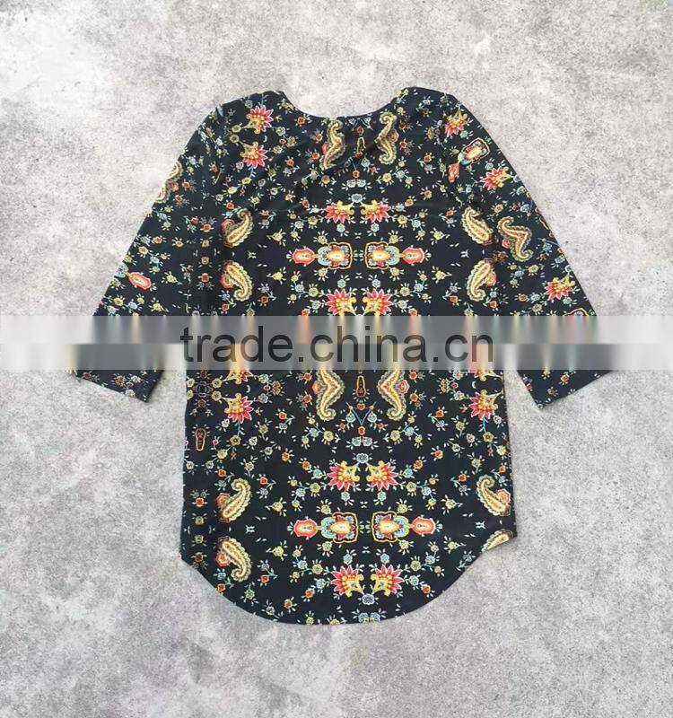 Women latest design full print t-shirts stock apparel