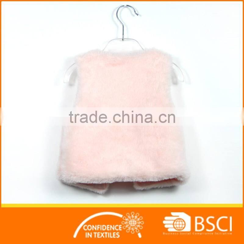 2016 Latest Winter Fake Fur Baby Girls Waistcoat