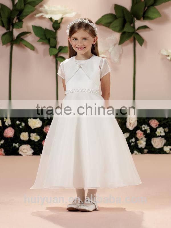 2 pieces cap sleeve baby gown beaded children fairy dresses