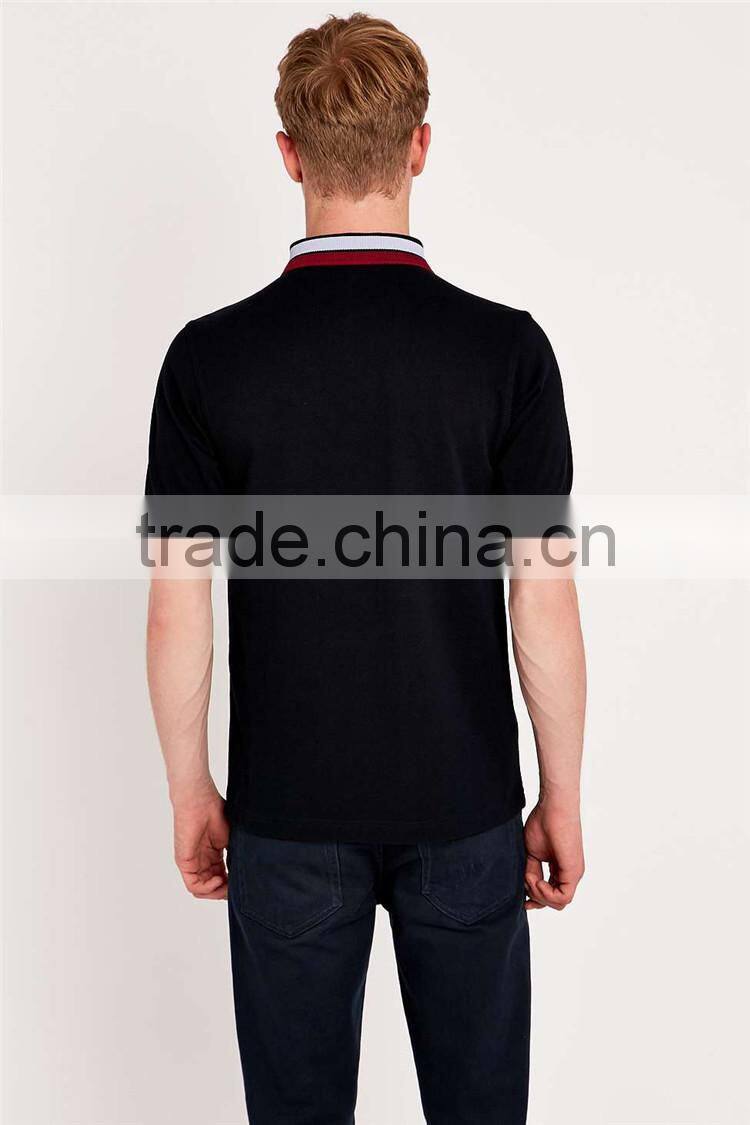 Men's slim fit colorful collar fashion polo shirt,polo shirt different colors