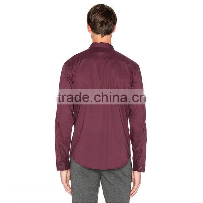OEM high quality new fashion business plain color satin shirts for men