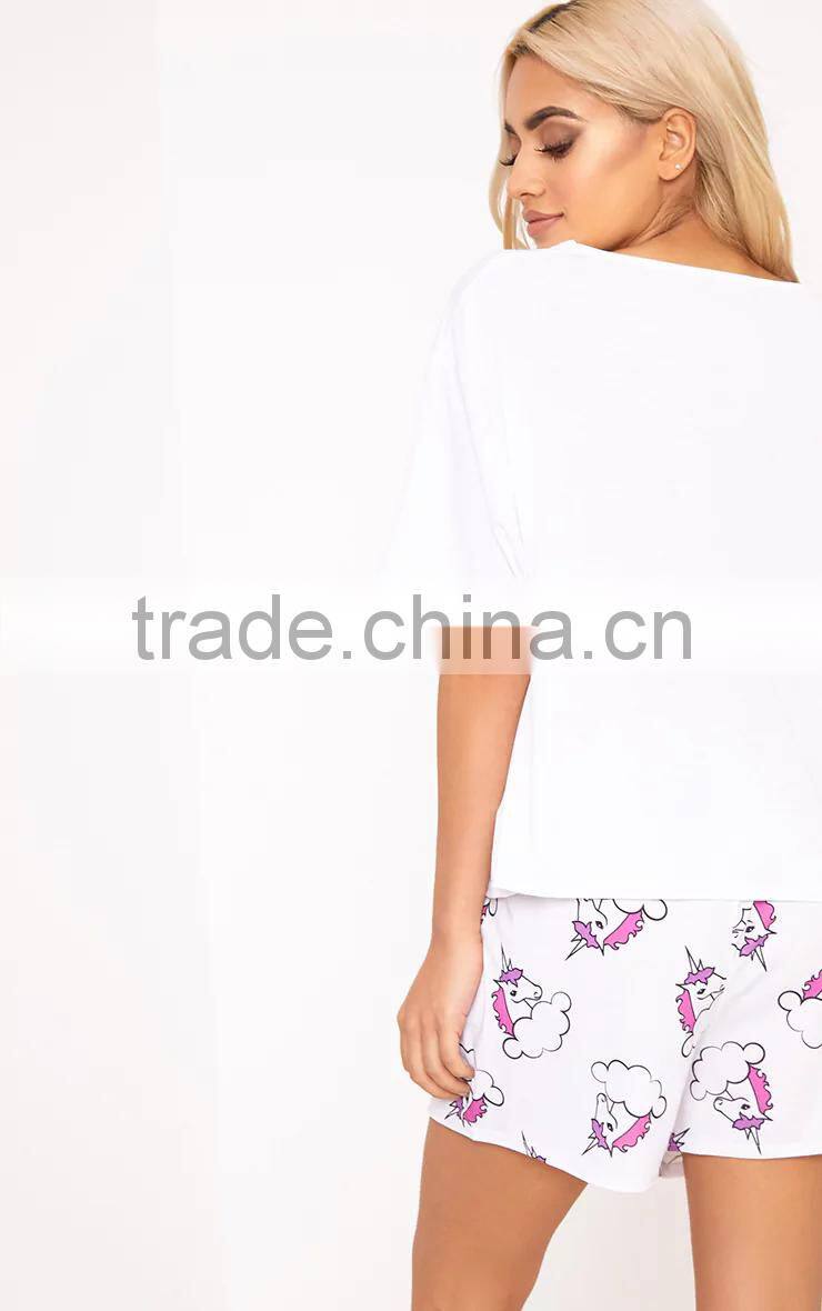 Women Summer Sleepwear Wholesale Custom Design Short Pajamas Baggy Soft Pyjama Set With Private Brand