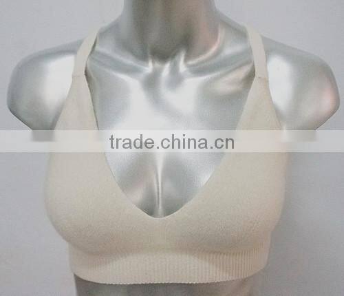 2016 women knitted seamless cashmere sport bra yoga bra on TV